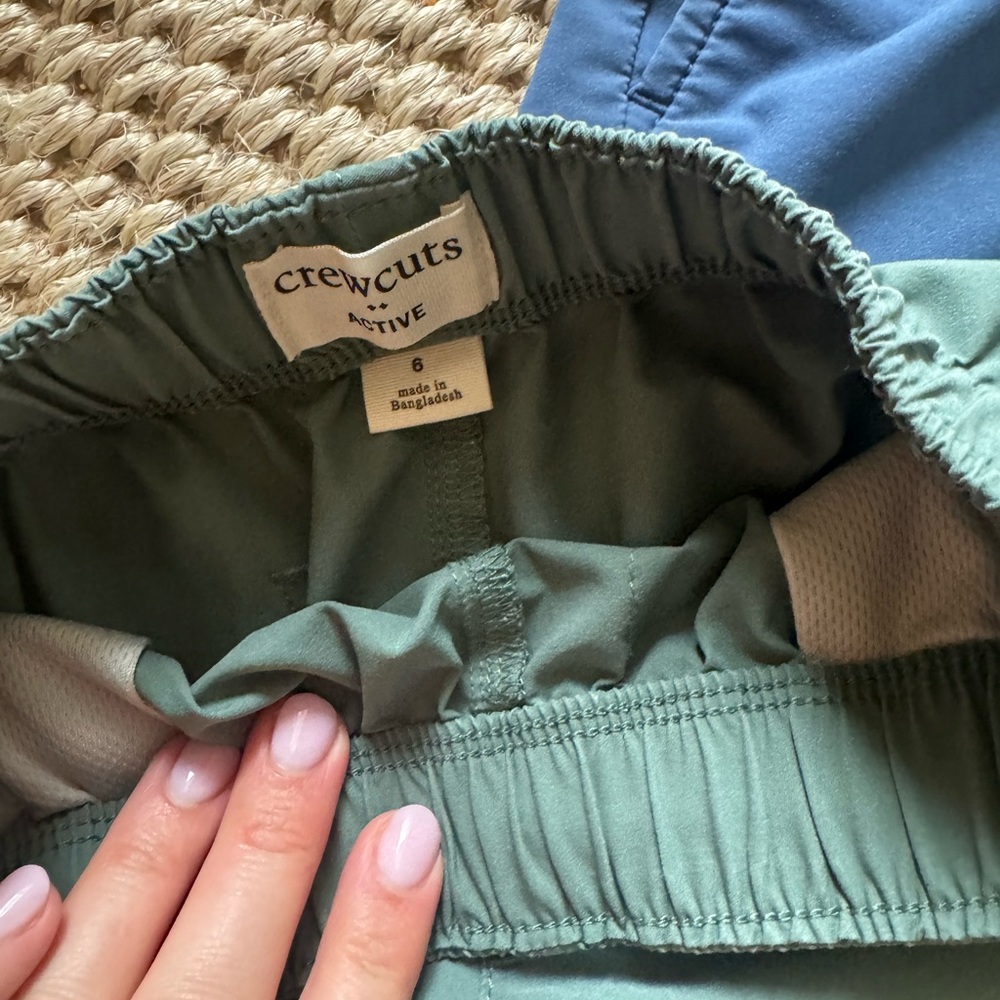 Lot of Boys Crewcuts Tech Shorts in Green and Blue - Picture 3 of 3